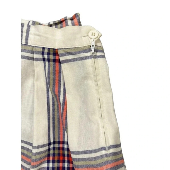 CounterParts Women's White Plaid Pattern Side Zip Midi Skirt Size 10 - Picture 7 of 9